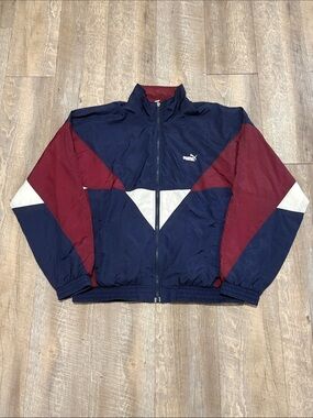 Vintage Puma Colorblock Windbreaker Track Jacket
